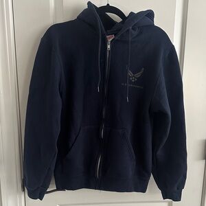 US Air Force Blue Zip-Up Hoodie